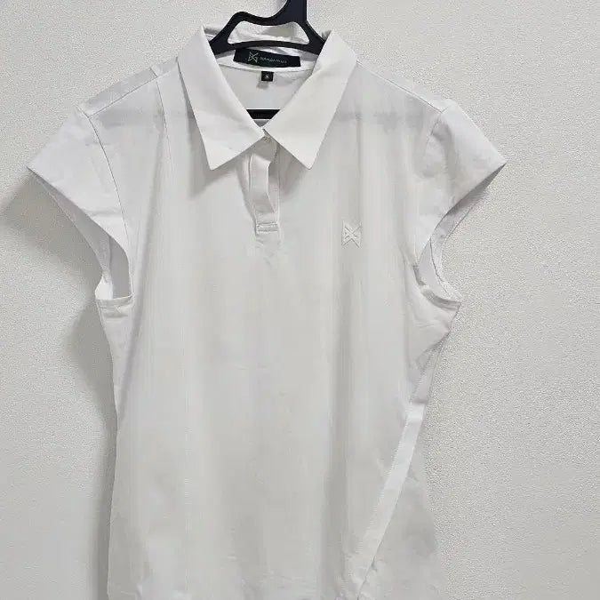 [BUNJANG] BERMUDA GRASS Basic Cap Sleeve PK T-Shirt - White / 버뮤다그래스 / 베이직 캡슬리브 PK 티셔츠 - 화이트