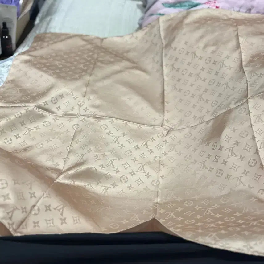[BUNJANG] Silk Scarf Brown Beige / 스카프 브라운베이지 실크 100%판매합니다