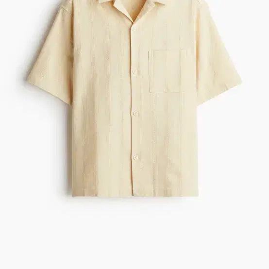 [BUNJANG] H&amp;M Textured Camp Shirt (105) / 에이치엔앰 H&amp;M 남성 텍스쳐 캠프 셔츠 레귤러핏 (105)