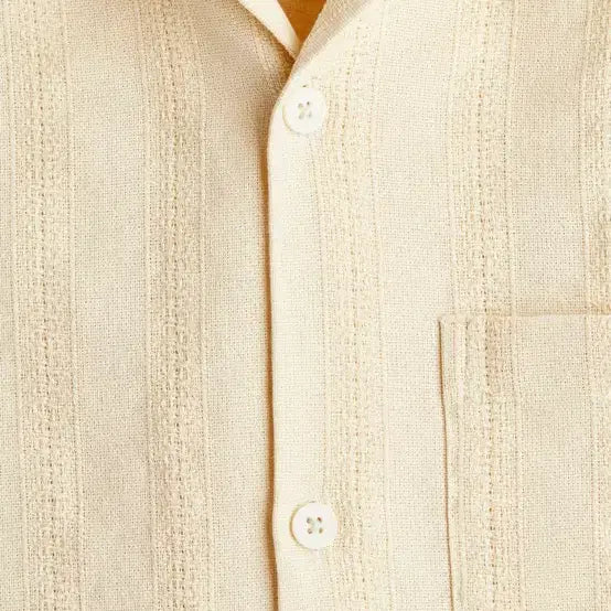 [BUNJANG] H&amp;M Textured Camp Shirt (105) / 에이치엔앰 H&amp;M 남성 텍스쳐 캠프 셔츠 레귤러핏 (105)