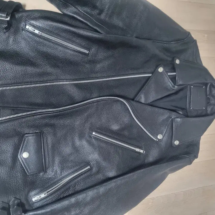 [BUNJANG] Black Leather Rider Jacket / 블랙 가죽 라이더 자켓