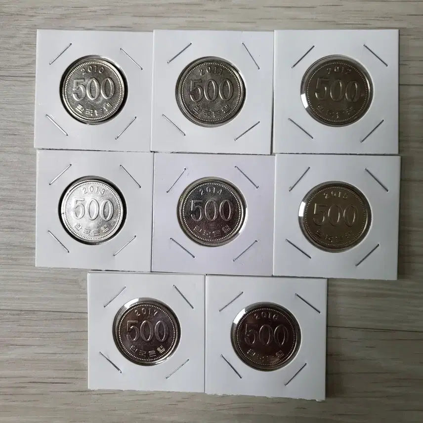 [BUNJANG] Korean 500 Won Coin Collection (2010-2017) / 500원 동전2010~2017년 준미급