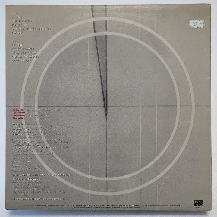 [BUNJANG] Foreigner 4 Vinyl LP / (미국/LP) 포리너 Foreigner - 4