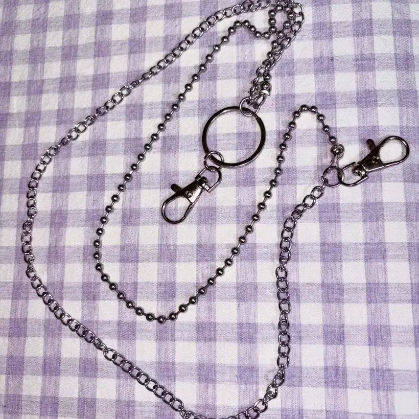 [BUNJANG] SHEIN Chain Bag with Circular Ring Punk Accessory / 쉬인 바지 가방 체인 원형 링 펑크 메탈 악세사리 펑크룩 고스펑크