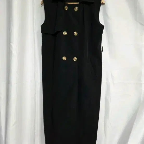 [BUNJANG] Ellocia Long Vest Black 66 / 엘로시아 바스락 롱조끼 블랙 새옷66