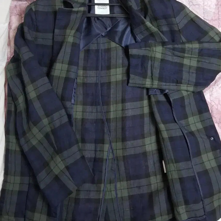 [BUNJANG] Studio Tomboy Linen Check Loose Fit Jacket / 스튜디오톰보이 린넨체크홑겹자켓 루즈핏 봄여름