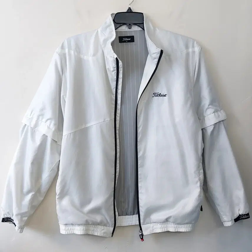[BUNJANG] Titleist 3L/110~ 2-Way Windbreaker Jacket / 타이틀리스트 3L/110~ 2웨이 반팔겸용 바람막이 자켓. WH. -A