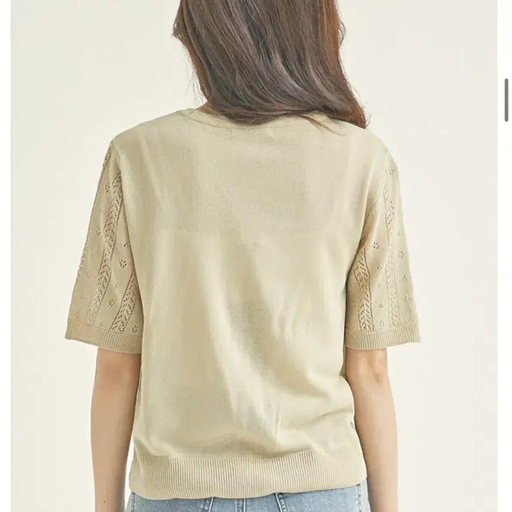 [BUNJANG] ROEM Scassi Short Sleeve Cardigan Beige (M) / 로엠 스카시 반팔 가디건 베이지(M)