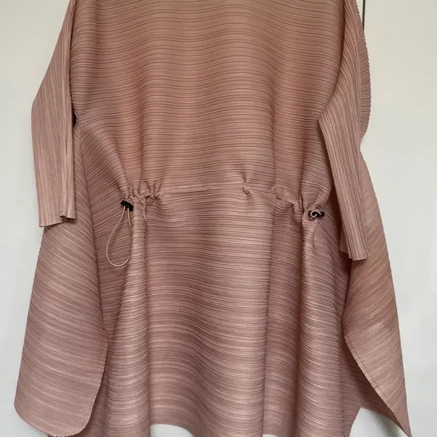 [BUNJANG] Pleated Long Blouse - Pink, Free Size / 플리츠 롱 블라우스 핑크 Free