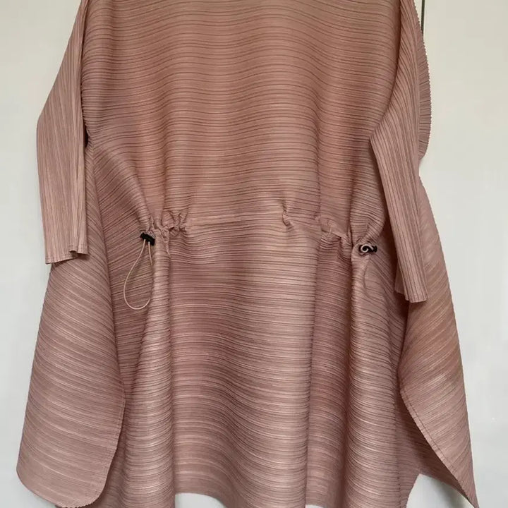 [BUNJANG] Pleated Long Blouse - Pink, Free Size / 플리츠 롱 블라우스 핑크 Free