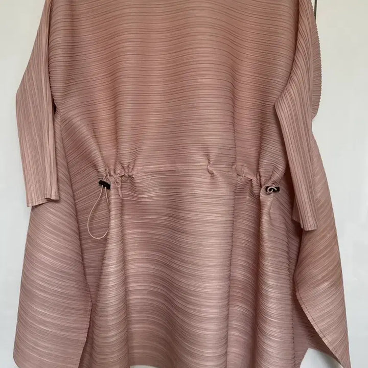[BUNJANG] Pleated Long Blouse - Pink, Free Size / 플리츠 롱 블라우스 핑크 Free