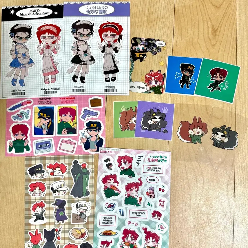 [SOLD OUT] [죠죠의 기묘한 모험] 비공굿 죠타로, 카쿄인 스티커, 포카 세트