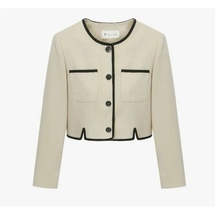 [BUNJANG] It MICHAA 23 Line Block Crop Tweed Jacket Size 55 / 23 잇미샤 라인블록 크롭 트위드자켓 55