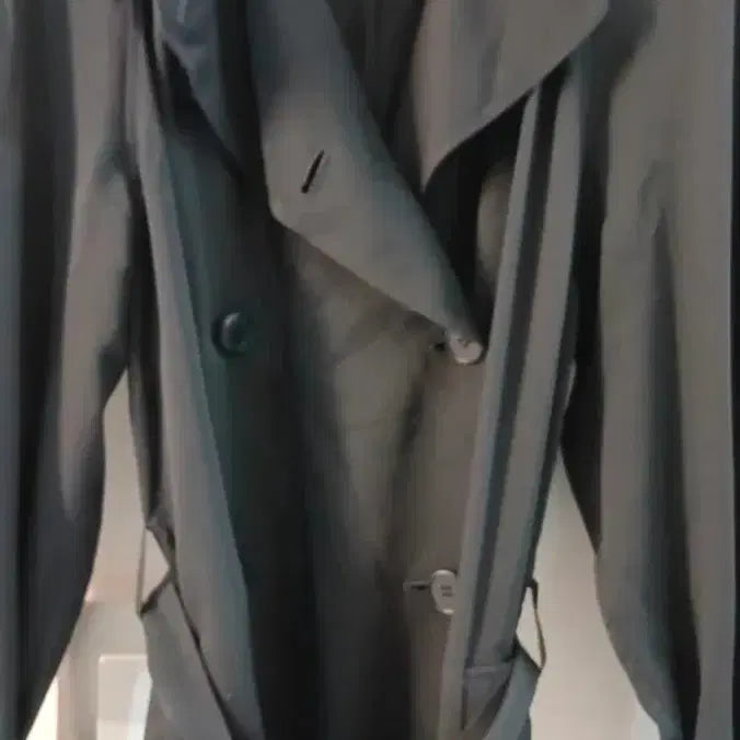 [BUNJANG] Theory Navy Long Trench Coat with Belt Set / 띠어리 네이비 롱 트렌치코트 벨트 세트