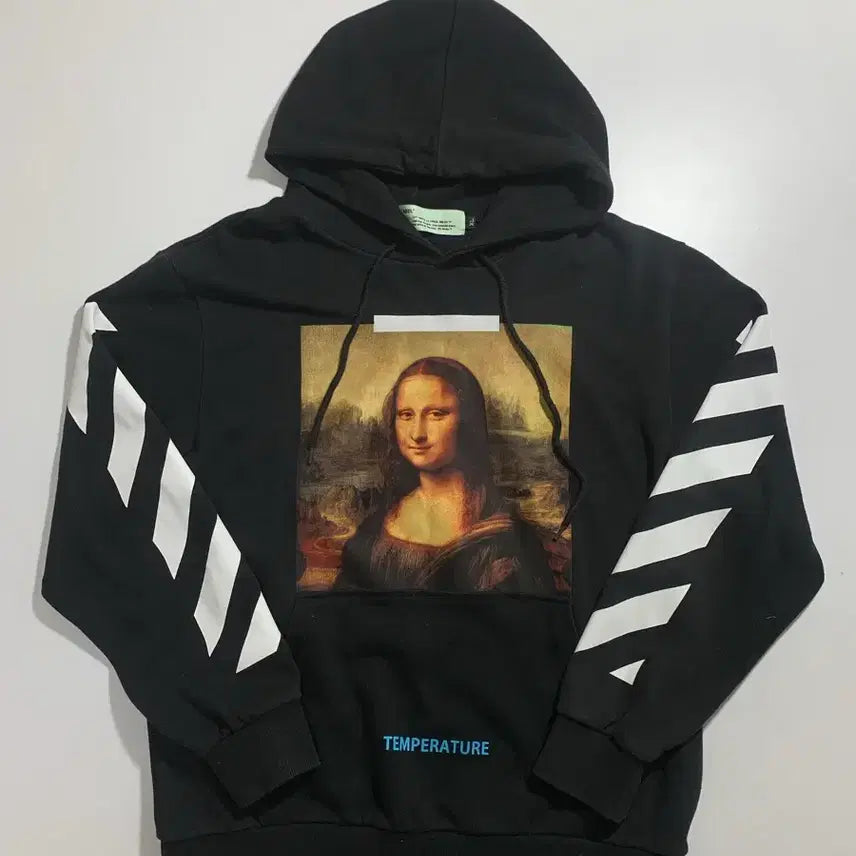 [BUNJANG] Off-White Mona Lisa Black Hoodie / 오프화이트 모나리자 블랙 후드티