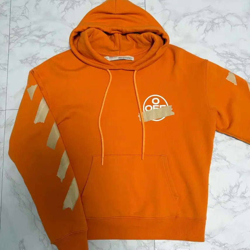 [BUNJANG] OFF-WHITE Orange Hoodie / OFF-WHITE 오프화이트 오렌지 후드티