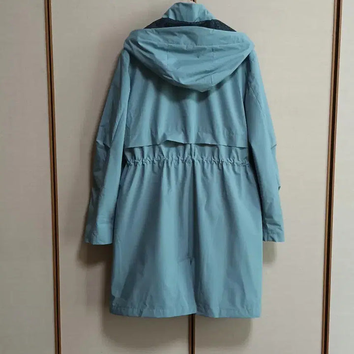 [BUNJANG] Hummel Mint Hooded Long Coat / HUMMEL 험멜 후드 롱 코트 민트색