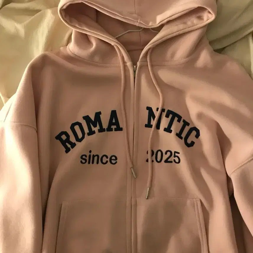 [BUNJANG] Light Pink Hooded Zip-Up Jacket / 연핑크 후드집업