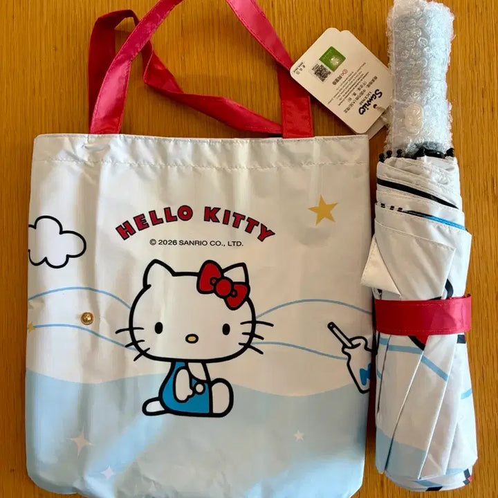 [BUNJANG] Hello Kitty Mini Bag &amp; Automatic Umbrella Set / 헬로키티 미니가방 + 자동 우산 세트