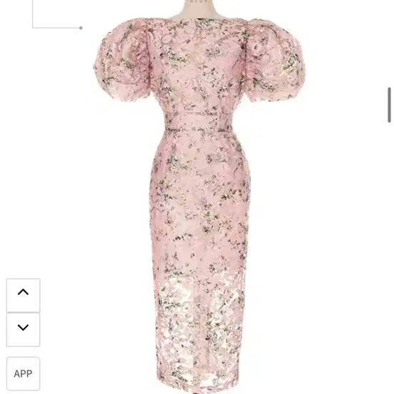 [BUNJANG] Dint Floral Puff Flower Pattern Dress (Pink) / 딘트 플로럴 퍼프 플라워 패턴 드레스(핑크)