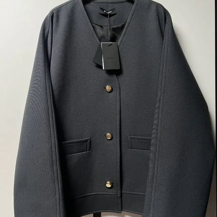 [BUNJANG] Oversized Collarless Jacket / 시스템 자켓