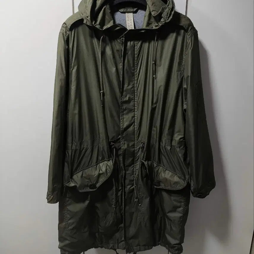 [BUNJANG] Burberry Nylon Hooded String Parka Mods Coat Khaki / L 버버리 나일론 스트링 후드 야상 모즈코트 카키