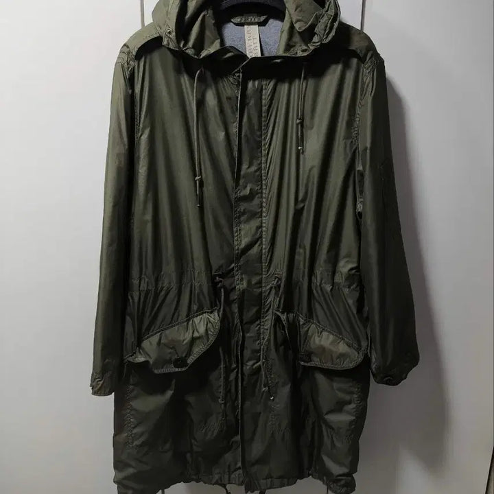 [BUNJANG] Burberry Nylon Hooded String Parka Mods Coat Khaki / L 버버리 나일론 스트링 후드 야상 모즈코트 카키