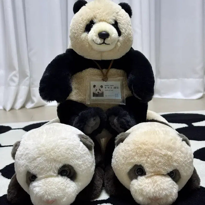 [BUNJANG] Fubao &amp; Family Plush Doll Bundle Set / 푸바오 사원증 인형 루이바오 후이바오 인형 일괄