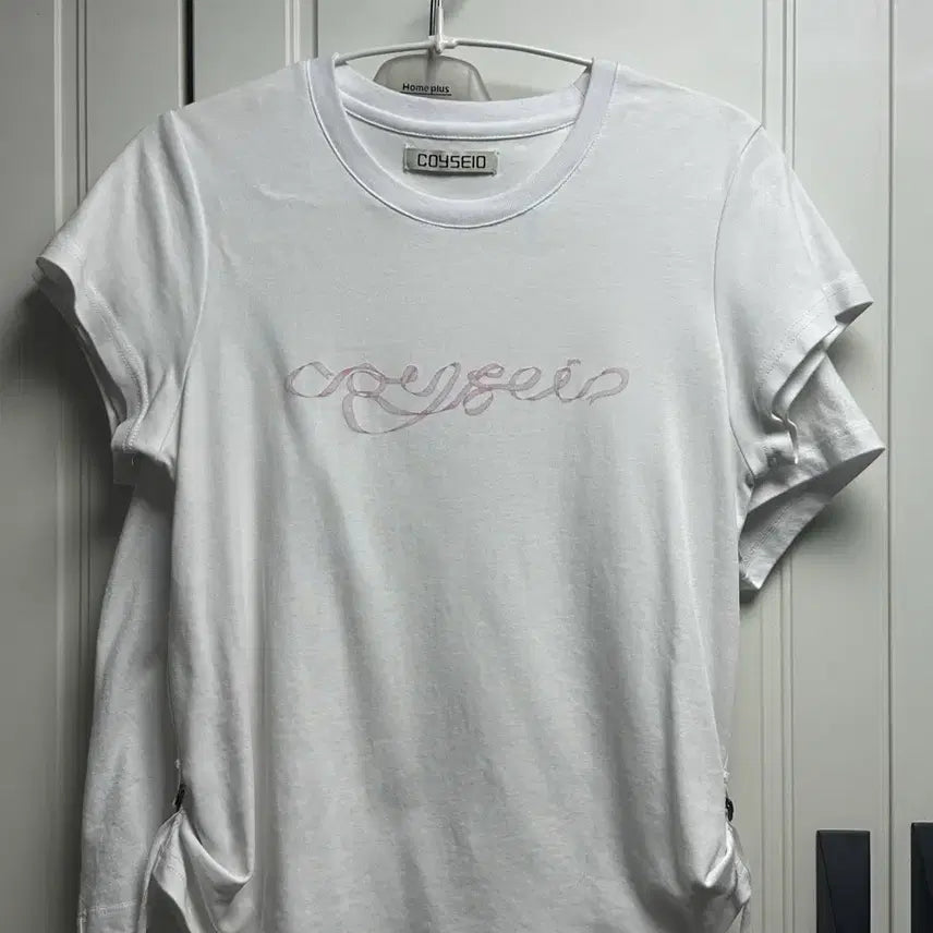 [BUNJANG] Koiseio Ribbon Side Strap Short Sleeve T-Shirt / (배송비 수정했습니다)코이세이오 리본 사이드 스트랩 반팔