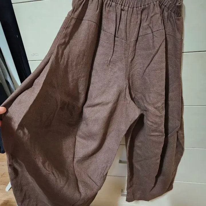 [BUNJANG] Brown Cotton Baggy Fit Pants / 브라운 배기핏 면바지