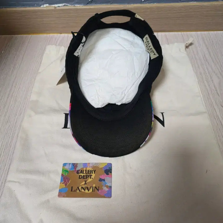 [BUNJANG] Gallery Dept x Lanvin Painted Cap Black / 갤러리 디파트먼트 x 랑방 페인티드 캡 블랙