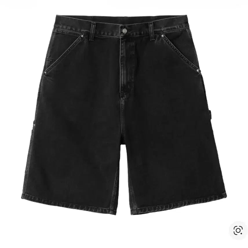 [BUNJANG] Carhartt Rivet Shorts Black Washed / 칼하트 리벳 쇼츠 반바지 블랙 워시드