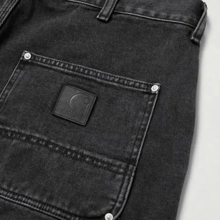 [BUNJANG] Carhartt Rivet Shorts Black Washed / 칼하트 리벳 쇼츠 반바지 블랙 워시드