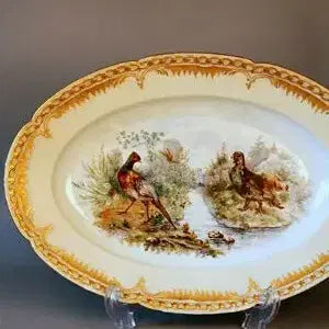[BUNJANG] Haviland Hand-Painted Pheasant Decorative Tray / 하빌랜드 핸드페인팅 조류 pheasant 장식 트레이