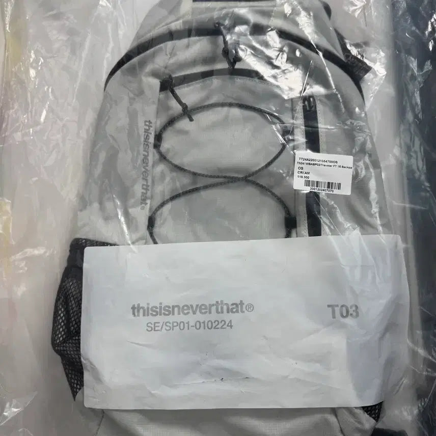 [BUNJANG] Thisisneverthat Traveler FT 15 Backpack Cream / 디스이즈네버댓 트래블러 FT 15 백팩 크림