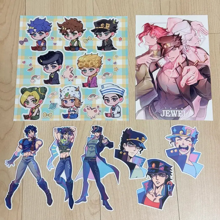 [SOLD OUT] [죠죠의 기묘한 모험] 비공굿 스티커 엽서 세트