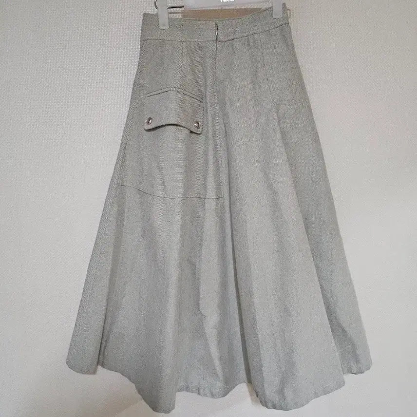 [BUNJANG] Object Flap Pocket Flare Long Skirt / 2022.오브제)플랩포켓 플레어 롱스커트
