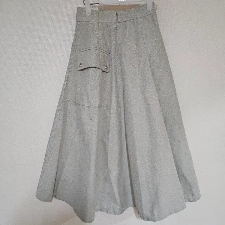 [BUNJANG] Object Flap Pocket Flare Long Skirt / 2022.오브제)플랩포켓 플레어 롱스커트