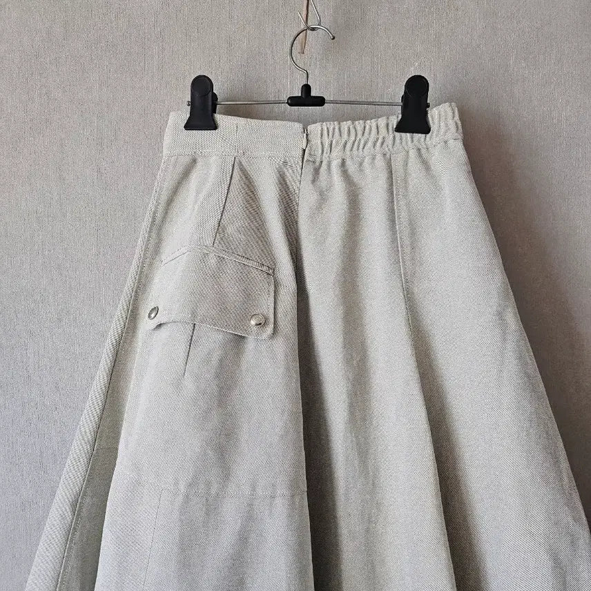 [BUNJANG] Object Flap Pocket Flare Long Skirt / 2022.오브제)플랩포켓 플레어 롱스커트