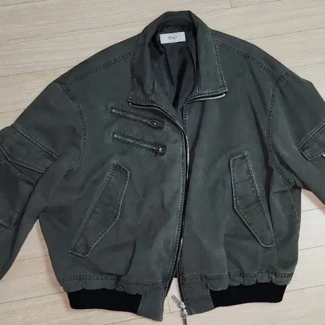 [BUNJANG] PINO High-Neck Flight Jacket Khaki / 피인오 하이넥 플라이트 자켓 카키