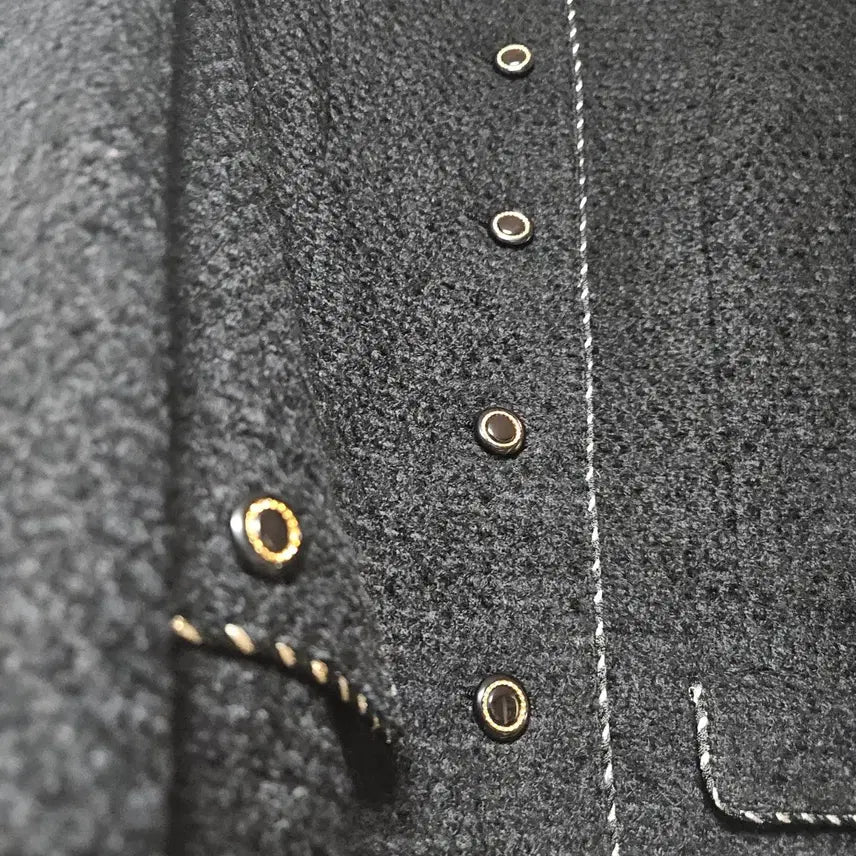 [BUNJANG] DANA PARIS Black Gold Button Tweed Jacket / DANA PARIS 블랙 금장 트위드자켓