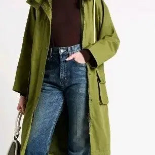 [BUNJANG] Barbour Alexa Chung Khaki Full Length Jacket / 바버 알렉사청 카키색 풀 렝스 자켓