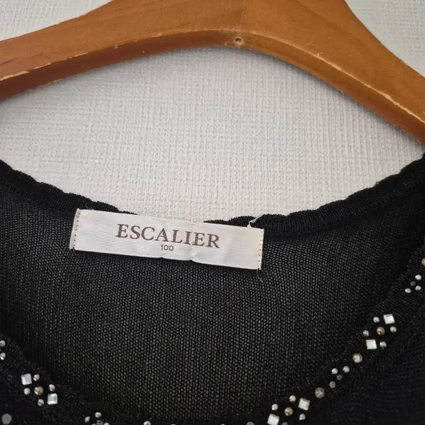 [BUNJANG] Escalier Black Long Knit Dress / [에스까리에] 블랙 롱 니트 원피스
