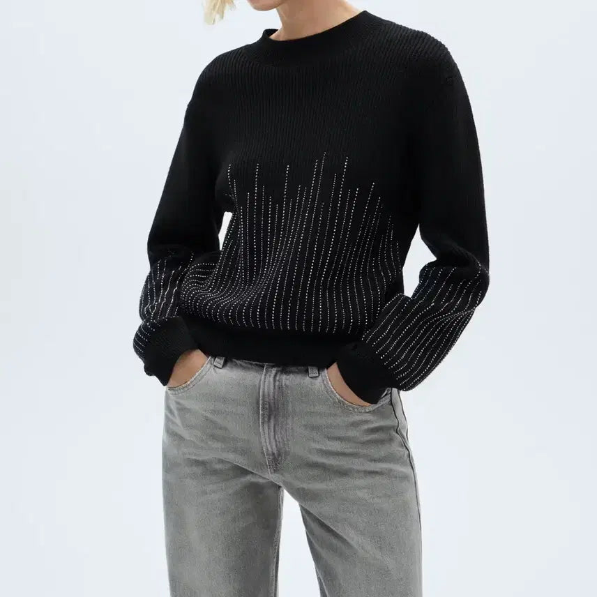 [BUNJANG] Mango Beaded Knit Sweater S / MANGO 망고 비즈 니트 S