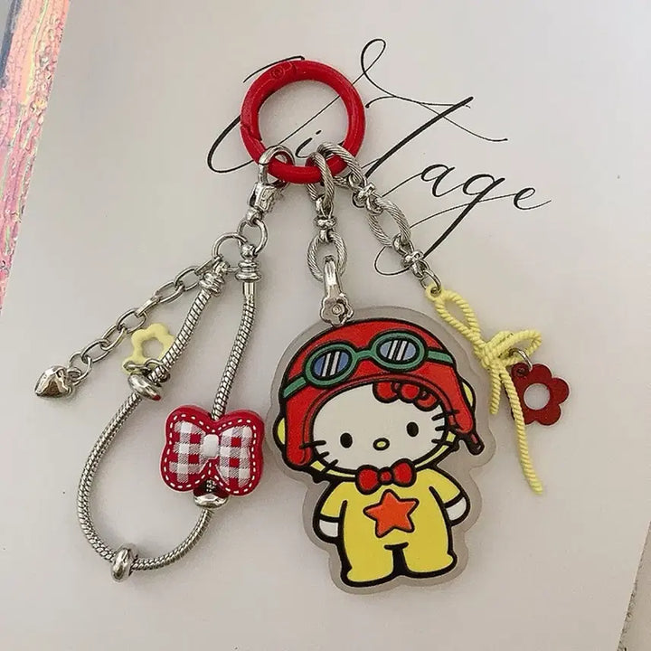 [BUNJANG] Hello Kitty Pilot Keyring / 헬로키티 체인 파일럿 키링