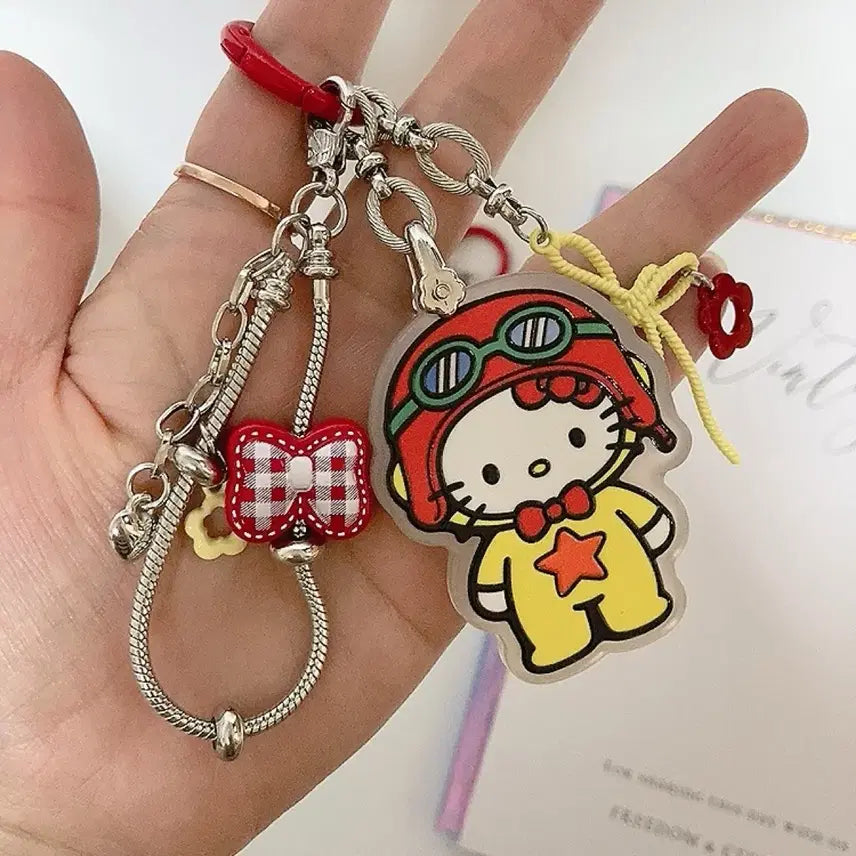 [BUNJANG] Hello Kitty Pilot Keyring / 헬로키티 체인 파일럿 키링