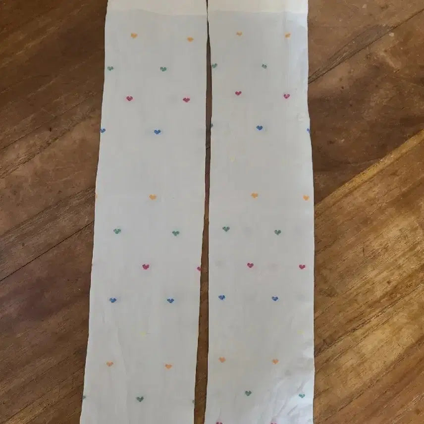 [BUNJANG] Ivory Heart Pattern Ankle Socks / 하트 무늬 아이보리 반스타킹