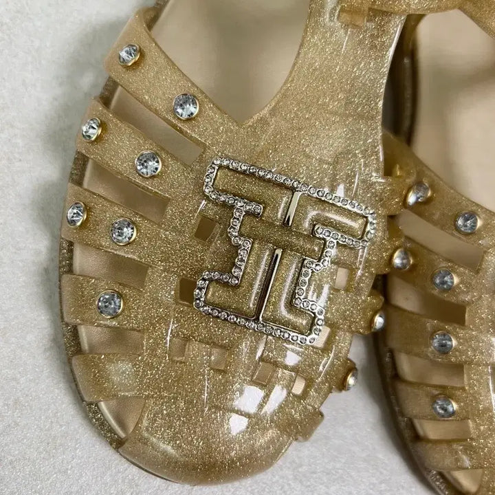 [BUNJANG] Time Jelly Sandals Gold Size 240 / 타임 젤리 샌들