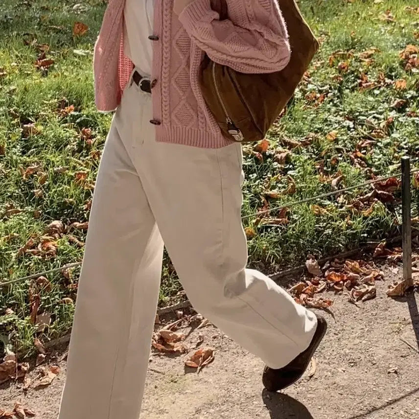 [BUNJANG] 98°C Cream Wide Pants / 98도씨 크림 와이드 팬츠