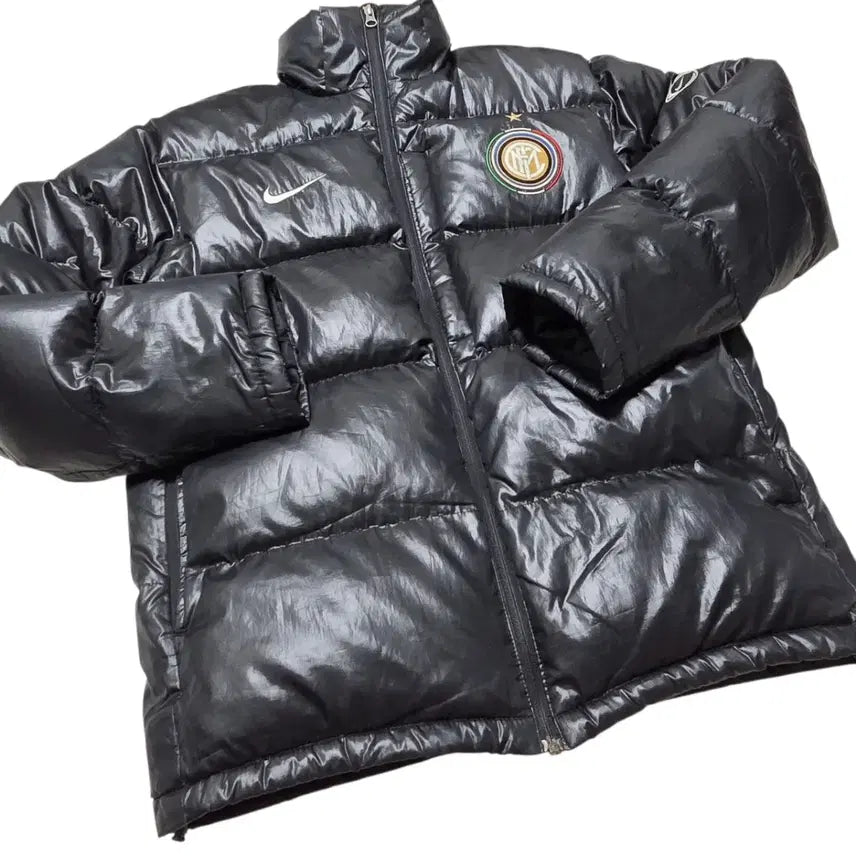 [BUNJANG] Nike Inter Milan Glossy Down Puffer Jacket L / Nike 나이키 인터밀란 덕 다운 유광 패딩